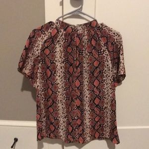 Pink snake skin top